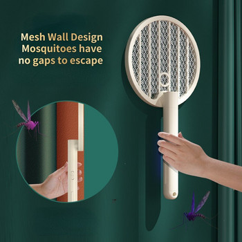 Ръчна електрическа ловка за комари Smart Mosquito Booby Trap Сгъваема система за съхранение Fly Repeller Mute Safety Fly Bug Zapper за дома