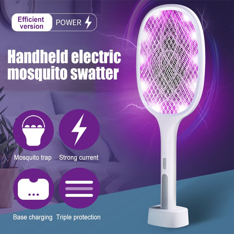 LED 2 u 1 električna električna zamka za insekte reket za lov na muhe Zapper USB svjetiljka svjetiljka punjiva svjetiljka protiv komaraca ljetna