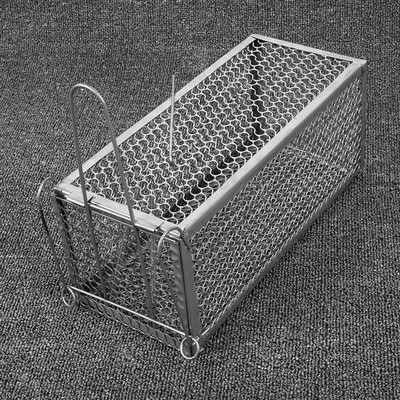 SOLEDI 1db acél ketrec egér vezérlő fogó állatcsapda patkány fém 30*12*24cm mókus nagy érzékenységű egér kerti ezüst patkány ketrec