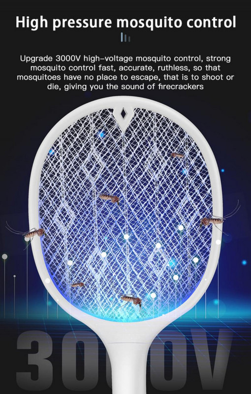 Elektrinis musių naikintuvas su UV šviesa USB įkraunama LED lempa vasaros uodų gaudyklės raketė nuo vabzdžių