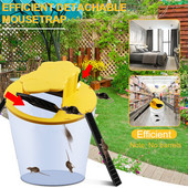 Automatické resetovanie plastovej vnútorné/vonkajšie posuvné vedro s opakovane použiteľným vedrom na myši, humánna alebo smrteľná pasca, prenosná viacúčelová pasca s automatickým resetom