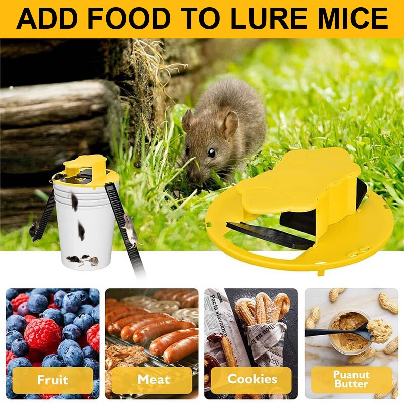 Pelių gaudyklė Daugkartinio naudojimo pelės žiurkės gaudyklė Humaniška arba mirtina gaudyklė Išmanusis apverčiamas ir stumdomas kibiro dangtelis Multi Catch Automatinis atstatymas Namams