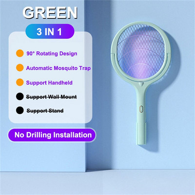 Letná 5v1 lampa na zabíjanie komárov, multifunkčná nastaviteľná elektrická lampa na zabíjanie komárov, nabíjateľná USB, plácačka na komáre, muchy a netopiere