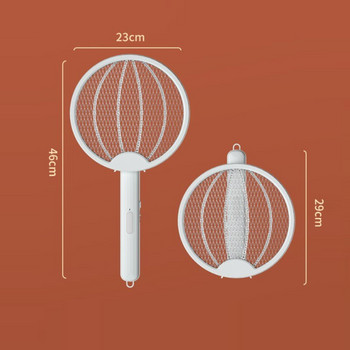 Сгъваеми електрически мухи Mosquito Swatter Bug Zappers USB Mosquito Trap Racket Акумулаторна четири в едно Mosquito Killer LED лампа