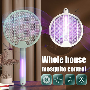2022 Νέα περιστρεφόμενη πτυσσόμενη ηλεκτρική σκούπα κουνουπιών Οικιακή λάμπα εξόντωσης κουνουπιών διπλής χρήσης Επαναφορτιζόμενες παγίδες κουνουπιών USB