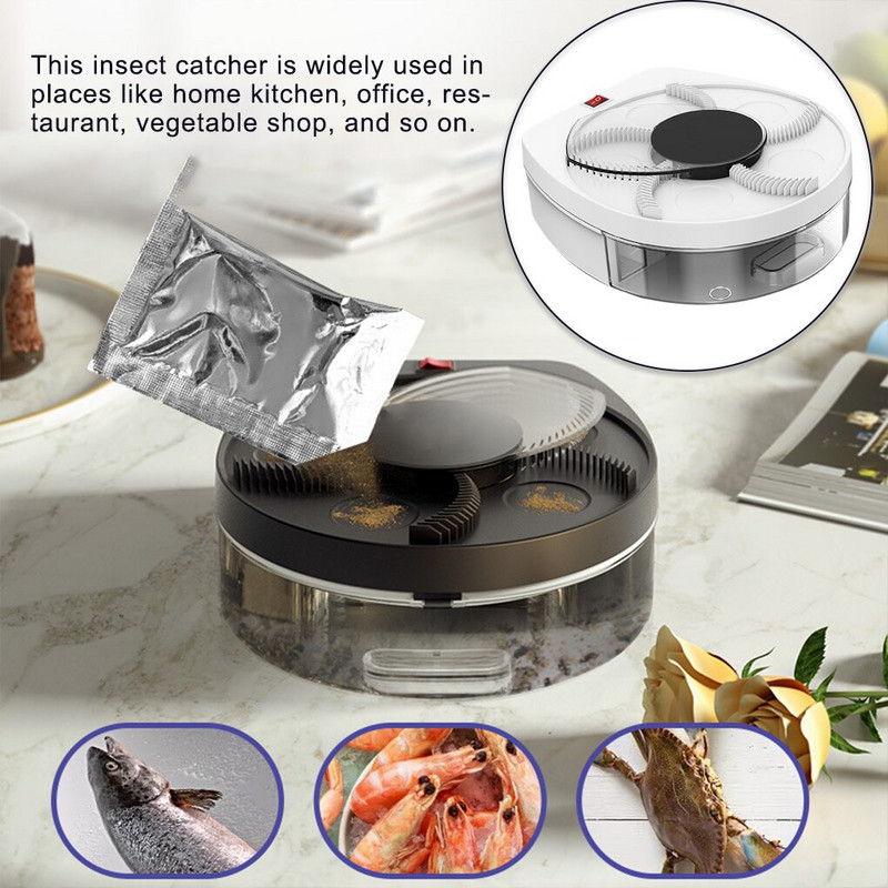 Atnaujinta versija USB musių gaudyklės automatinis kenkėjų gaudytojas, musių žudikas, elektrinis musių gaudyklės įrenginys, vabzdžių kenkėjų atmetimo kontrolės gaudyklė