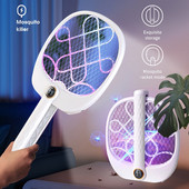 3000 V elektrinis uodų gaudyklė, USB įkraunamas žudantis musių vabzdžių gaudyklė 2IN1, besisukantis, sulankstomas, nutildytas vabzdžių gaudyklė, 2022 m.