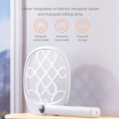 3000 V elektrinis uodų gaudyklė, USB įkraunamas žudantis musių vabzdžių gaudyklė 2IN1, besisukantis, sulankstomas, nutildytas vabzdžių gaudyklė, 2022 m.