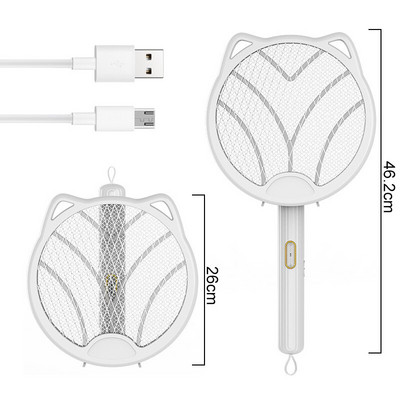 3 viename LED nešiojamas sulankstomas elektrinis uodų naikintuvas USB namų uodų naikintuvas vasaros vabzdžių musių gaudyklė kūdikiams 3200V