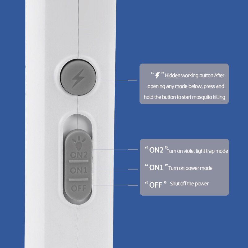 USB įkraunamas uodų svaidytojas, musės elektros smūgis, insekticidinis prietaisas, vabzdžių gaudyklė 2 viename elektroninė uodų naikinimo lempa