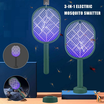 Mosquito Zapper Electric Insect Racket Swatter Zapper USB акумулаторна лятна Mosquito Swatter Kill Fly Zapper Killer Trap 3000V