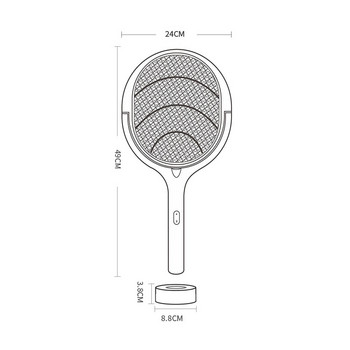 5 В 1 ъпгрейд Mosquito Swatter Angle Rotatable USB Акумулаторна 1200mAh Mosquito Killer Lamp Регулируема електрическа мушка за буболечки