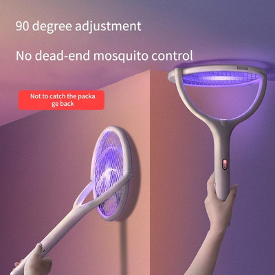 5 az 1-ben elektromos swatter Killer Light Bug Zapper 90 fokban forgatható fej UV rovar elleni 3500V újratölthető szúnyogcsapda