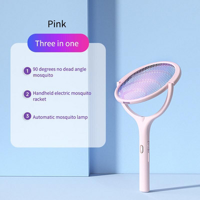 5 viename elektrinis vabzdžių žudikas, 90 laipsnių besisukanti galvutė UV apsauga nuo vabzdžių 3500 V įkraunama uodų gaudyklė