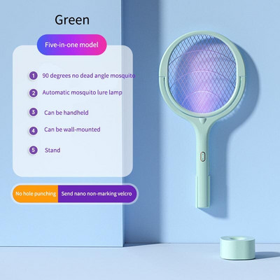 5 viename elektrinis vabzdžių žudikas, 90 laipsnių besisukanti galvutė UV apsauga nuo vabzdžių 3500 V įkraunama uodų gaudyklė