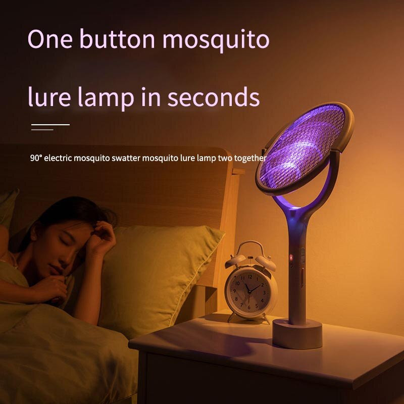 5 viename elektrinis vabzdžių žudikas, 90 laipsnių besisukanti galvutė UV apsauga nuo vabzdžių 3500 V įkraunama uodų gaudyklė