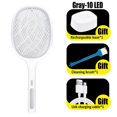 3000 V 10/6 LED lempa nuo uodų žudymo su UV lempa USB 1200 mAh USB vabzdžių užtrauktukas vasaros vabzdžių gaudyklė namų vabzdžių raketė