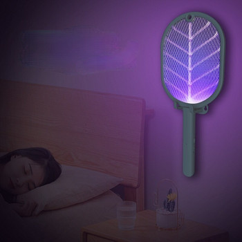 3 В 1 LED лампа за унищожаване на комари 3000V Електрическа лампа за унищожаване на насекоми USB акумулаторна мухобойка Капан против комари