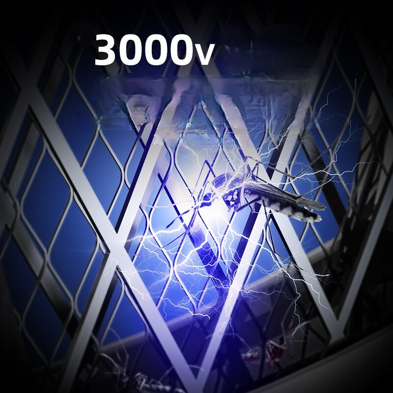 3 viename LED lempa nuo uodų naikinimui 3000 V elektrinis vabzdžių naikintuvas USB įkraunamas musių gaudyklė nuo uodų