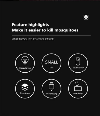 Електрическа ракета за насекоми USB акумулаторна ловка за комари Kill Fly Bug Killer Trap Mosquito Lamp For room Всекидневна