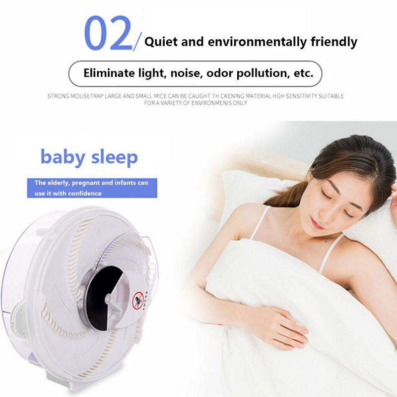 Capcană de muște automată Usb Capcană electrică pentru muște Capcană de insecte Ucigaș de dăunători Repeler pentru controlul respingerii pentru interior, exterior, birou