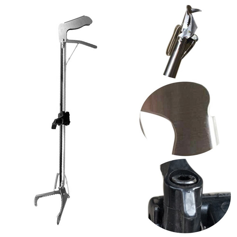 Kokkupandav, vastupidav professionaalne haaratsipüüdja välistööriist roomaja laia lõuaga klamber, iselukustuv ussitang roostevabast terasest