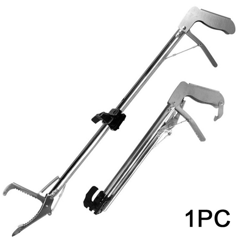 Kokkupandav, vastupidav professionaalne haaratsipüüdja välistööriist roomaja laia lõuaga klamber, iselukustuv ussitang roostevabast terasest