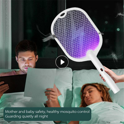 Гореща разпродажба 3500V електрическа ракета за насекоми Swatter Zapper USB акумулаторна лятна mosquito Swatter Kill Fly Bug Zapper Killer Trap