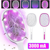 3000 V Mosquito Killer 6 10LED elektrinis uodų naikintuvas 2 viename USB įkraunama LED lempa nuo uodų naikintuvas nuo vabzdžių