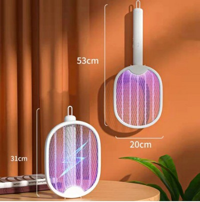 Sulankstoma elektrinė uodų žudiko raketė, musių naikintuvas, 2 in 1 3000 V atbaidantis lempos gaudyklė, vasarinis lauko uždaras