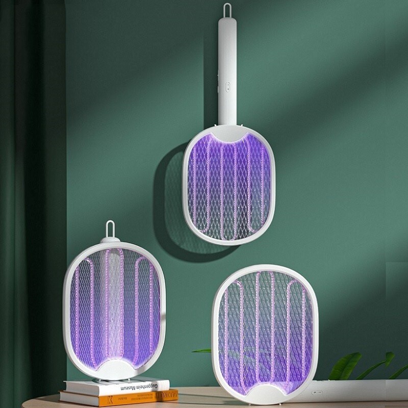 Sulankstoma elektrinė uodų žudiko raketė, musių naikintuvas, 2 in 1 3000 V atbaidantis lempos gaudyklė, vasarinis lauko uždaras