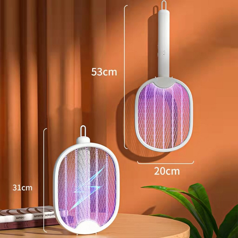 Sulankstoma elektrinė uodų žudiko raketė, musių naikintuvas, 2 in 1 3000 V atbaidantis lempos gaudyklė, vasarinis lauko uždaras