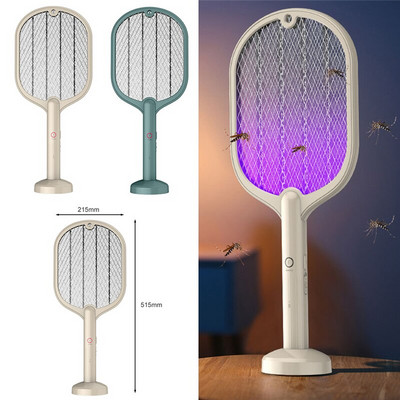3000V електрическа ракета за насекоми Mosquito Swatter USB акумулаторна домашна ракета Fly Bug Insect Zapper Racket Inserts Mosquito Killer Trap