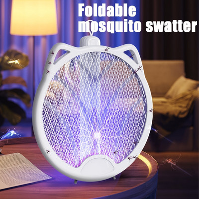 Електрическа ловка за комари Сгъваема котешко ухо Mosquito Killer Shock Mosquito Repeller Bug Zapper Капани за комари Всекидневна Вътрешна