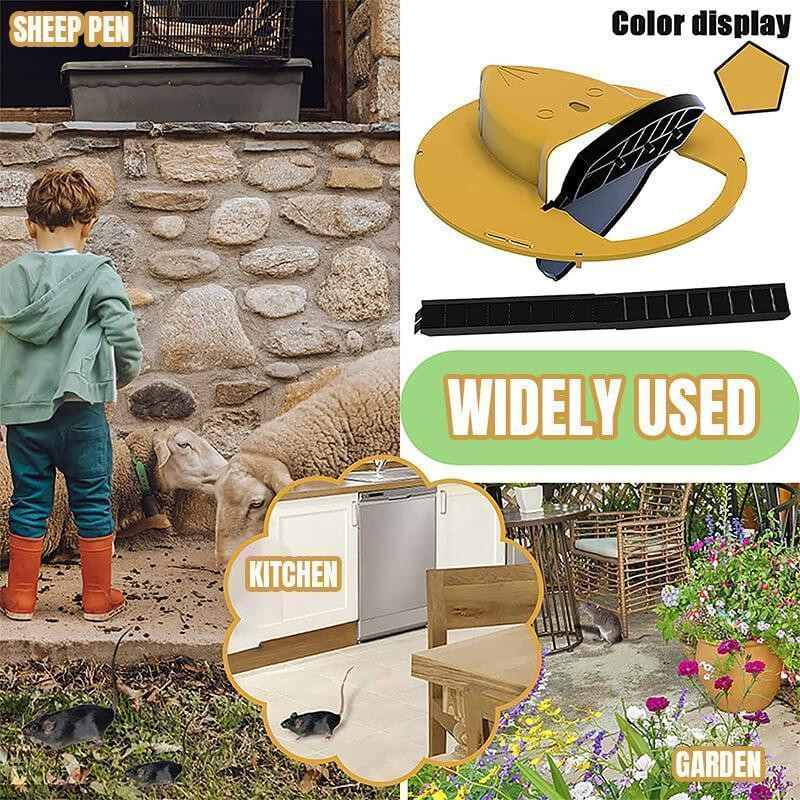 Daugkartinis pelės gaudyklė „Clamshell“ automatiškai atstato vidaus lauko plastikinio slankiojančio kibiro dangtelį Mirtinas spąstų pelės durelių stilius