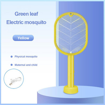 Nabíjateľná elektrická plácačka na komáre 2 v 1 s USB, zabíjačka komárov 2700V LED s UV lampou, protihmyzová raketa proti muchám