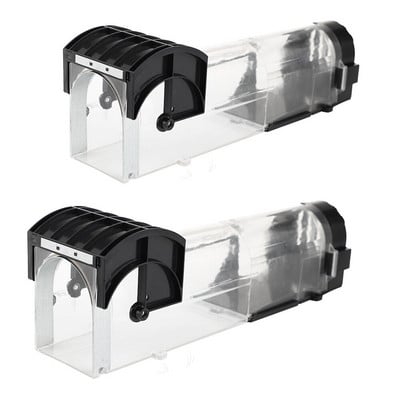 2 ks opakovane použiteľná pasca na myši, nezabíjajúca potkany, pasca na myši s klietkou, inteligentná pasca na myši na lapač myší, automatické pasce na potkany, kontrola domácich zvierat A99