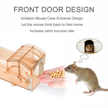 1 τεμ. επαναχρησιμοποιήσιμη παγίδα ποντικιού No Kill Rats Κλουβί Ποντικοπαγίδα Έξυπνη παγίδα ποντικιού για ποντίκια Catcher Αυτόματη παγίδα αρουραίων Έλεγχος κατοικίδιων