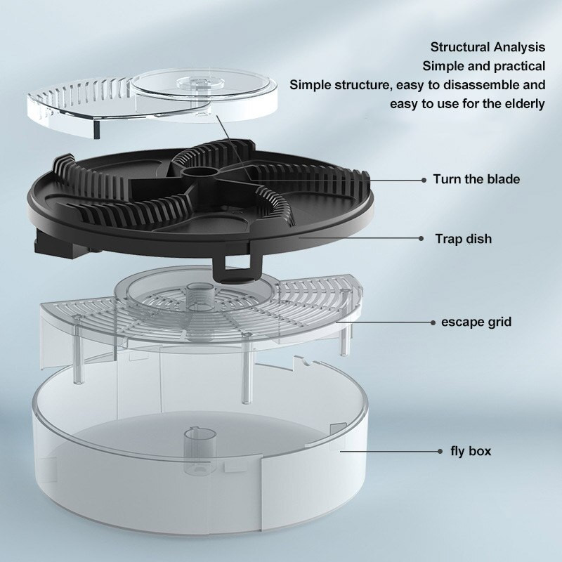 Muchy Killer Mucholapka USB Automatický lapač muchárok Elektrický Vonkajší lapač škodcov Domáca jedáleň Hmyz na odmietnutie škodcov Lapač