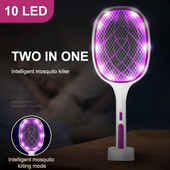 Dva v jednom 10 LED UV pasca na komáre, elektrický zabijak proti hmyzu, nabíjanie cez USB, letná mucholapka, pasca na hmyz