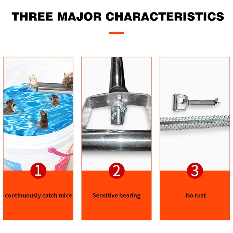 Automatiniai pelių gaudyklės, nerūdijančio plieno ritininiai pelių gaudyklės, gaudančios peles.