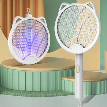 3 σε 1 Electric Suquito Swatter LED Φορητό Πτυσσόμενο Απωθητικό Κουνουπιών Επαναφορτιζόμενο USB Καλοκαιρινό κατά των εντόμων Ζάπερ