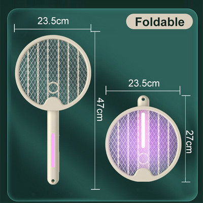 3 viename elektrinis uodų naikintuvas LED nešiojamas sulankstomas uodus naikinantis USB įkraunamas vasaros apsaugos nuo vabzdžių užtrauktukas