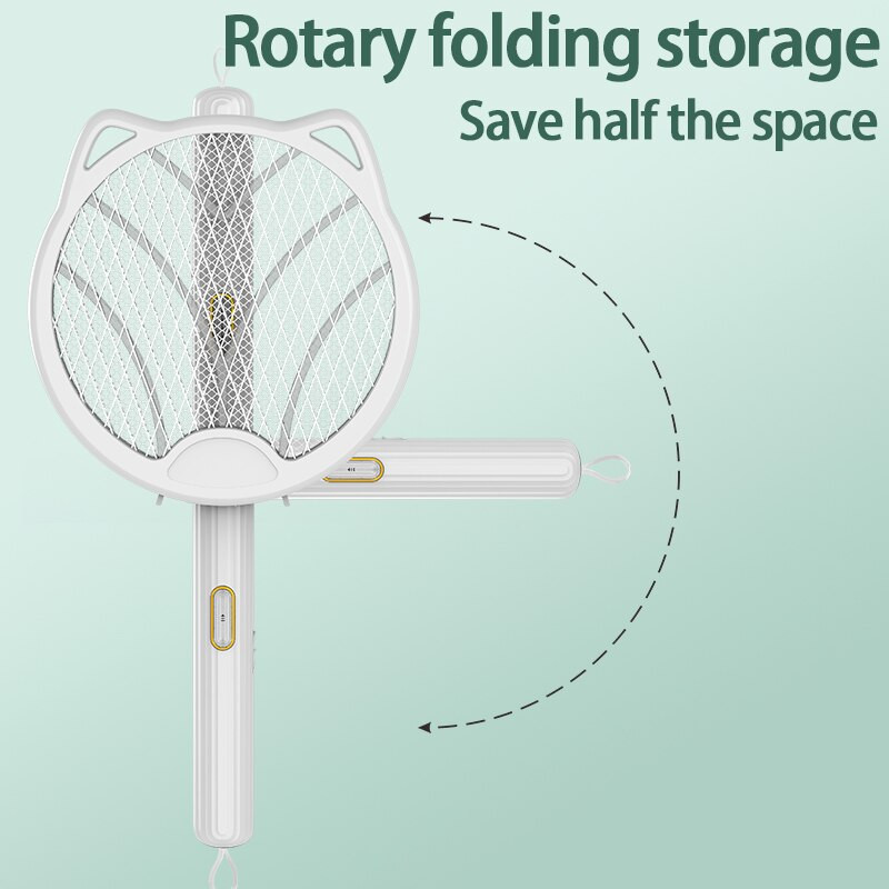 3 viename elektrinis uodų naikintuvas LED nešiojamas sulankstomas uodus naikinantis USB įkraunamas vasaros apsaugos nuo vabzdžių užtrauktukas