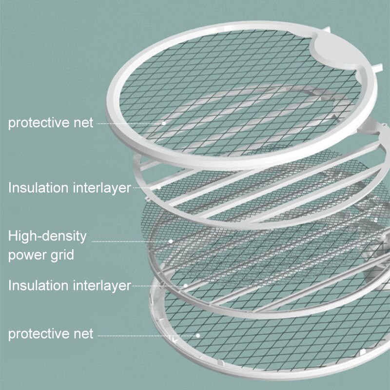 3 IN1 elektrinis uodų gaudyklė, 3000 V USB įkraunamas žudantis musių vabzdžių gaudyklė, besisukantis, sulankstomas, nutildytas vabzdžių gaudyklė be spinduliuotės