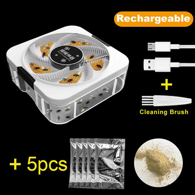 USB elektromos légycsapda rovarfogó Légyölő légyelhárító repeller csalival beltéri kültéri légyfogóhoz Új