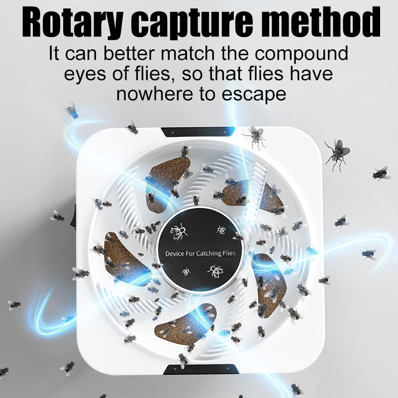 USB elektromos légycsapda rovarfogó Légyölő légyelhárító repeller csalival beltéri kültéri légyfogóhoz Új
