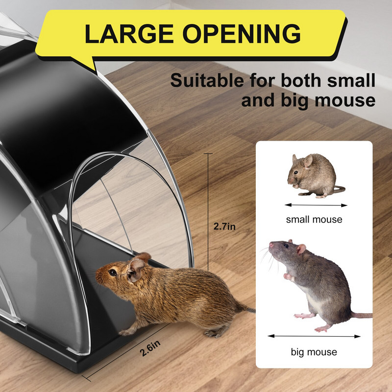No Kill Rats Cage Nova zamka za miševe za višekratnu upotrebu Mousetrap Mousetrap za kućni vrt Hvatač miševa Automatska zamka za štakore Alat za kontrolu kućnih ljubimaca