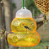 2 buc. Capcană agățată pentru viespe pentru capcana viespi Jachete galbene Capcane reutilizabile pentru albine cu 6 intrări Viespe naturală Accesorii pentru grădină.