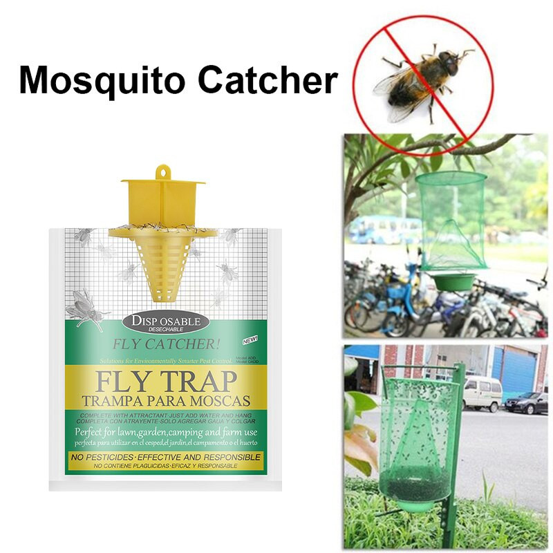 4/6/8/10 vnt Kabantis musių gaudyklės vienkartinis musių gaudyklės krepšys nuo uodų gaudyklės, musių gaudyklės, skirtos lauke